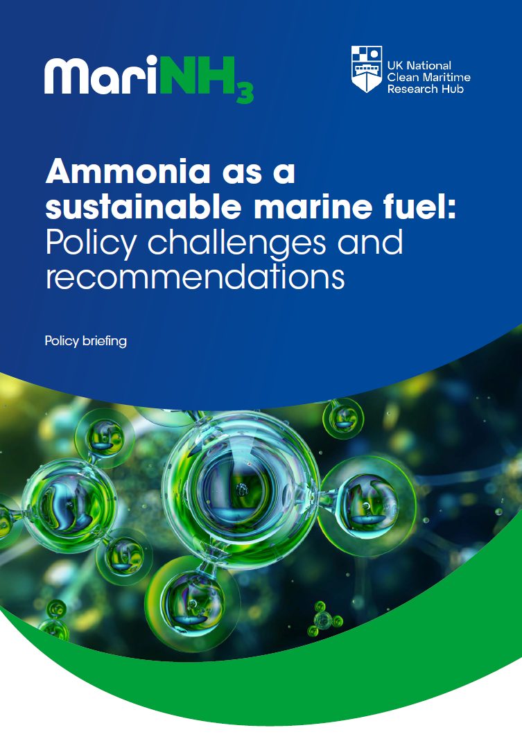 Ammonia as a sustainable marine fuel - front page image