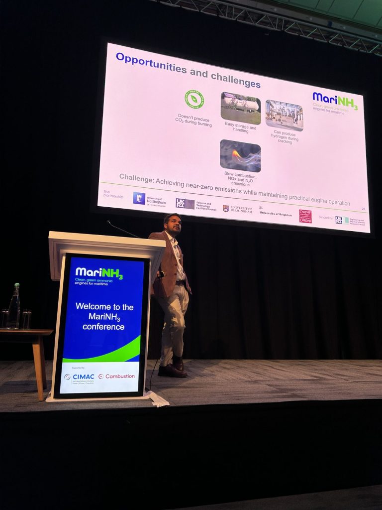 Dr Neeraj Yadav at the 2026 MariNH3 conference