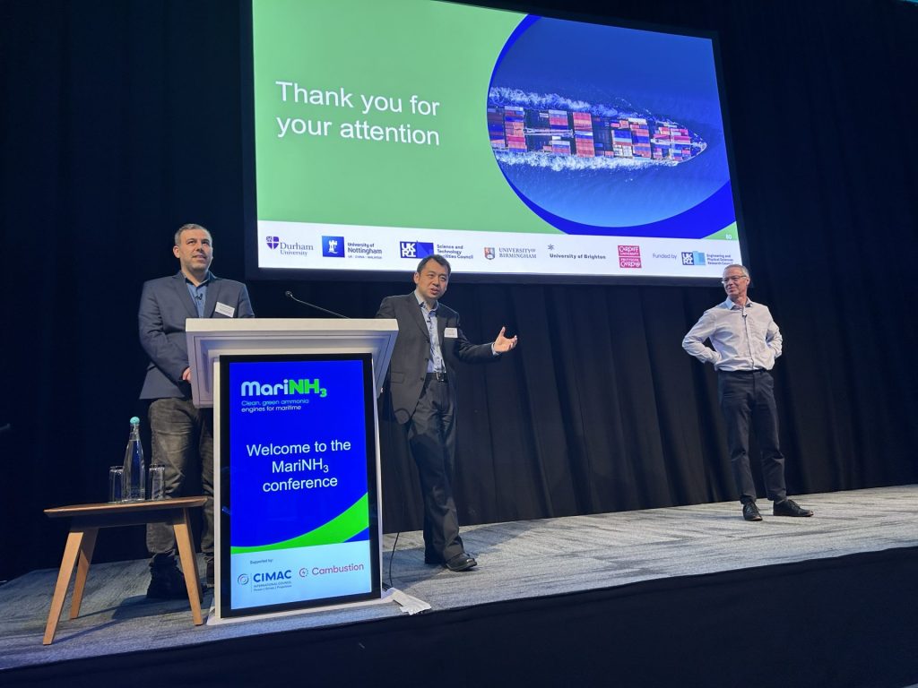 Prof. Dawei Wu & Dr Ebrahim Nadimi at the 2026 MariNH3 conference