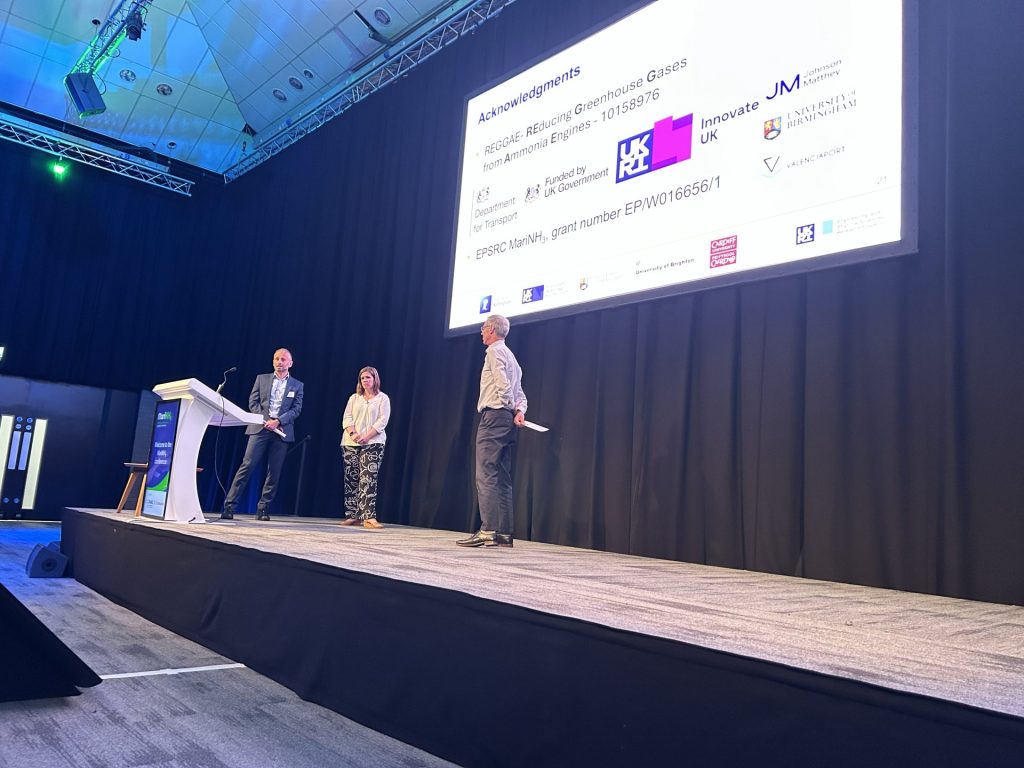 Prof Thanos Tsolakis and Silvia Alcove Clave at the 2026 MariNH3 conference