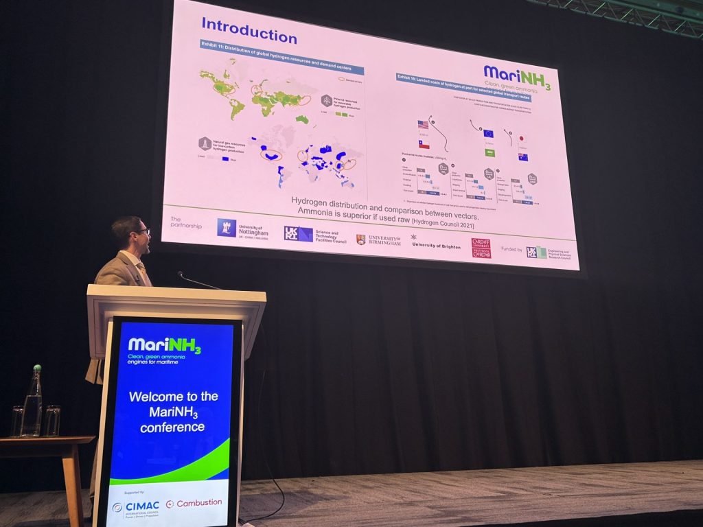Prof. Agustin Valera-Medina at the 2026 MariNH3 conference