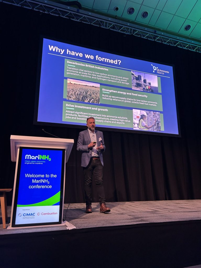 Dr Mike Rendall at the 2026 MariNH3 conference
